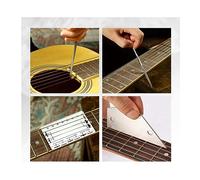 Lahdrhab Guitar Repair Tool Kit, String Changing Tool, Wrench, Grinding File, Measuring Ruler, Stringer, Leveling Ruler, 25 In 1 Easy To Use