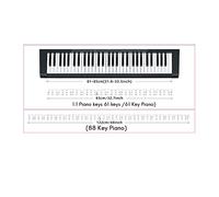 Lahdrhab Piano Keyboard Stickers Grand/Electric Piano 61 Keys Stave Notation Note Strip Label Symbol for Beginners Students