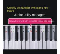 Lahdrhab Piano Keyboard Stickers Grand/Electric Piano 88 Keys Stave Notation Note Strip Label Symbol for Beginners Students