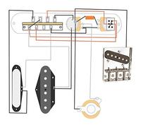 Lahdrhab Prewired Guitar Control Plate Assembly,Loaded 3-Way Blade Switch Push Pull Potentiometer Excellent Pot Speed Knobs