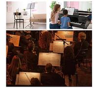 Lahdrhab Sheet Music Folder, 60 Pages Capacity,Sheet Music Holder,Fits Letter Size A4, Writable & Detachable (Pink) Easy Install