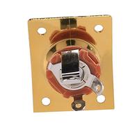 Lahdrhab Square Style Jack Plate Guitar Bass Jack 1/4 Output Input Jack Socket For Electric Guitar Parts & Accessories Gold