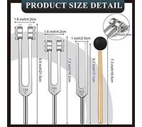 Lahdrhab Tuning Forks Set-128 Hz, 256 Hz, 512 Hz,Tuning Forks Perfect for Healing,Chakra,Sound Therapy,Keep Body, Mind and Spirit