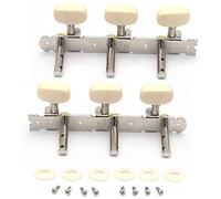 Lahdrhab Vintage Guitar Tuning Pegs Gold Plated Machine Heads Tuning Keys Tuners Single Hole for Classical Guitar 3L