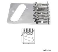 Lahdrhab Vintage Style 6 Strings Saddle Bridge for Tele Style Electric Guitar Parts Replacement