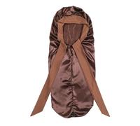 Lahdrhab Women Bonnet Sleeping Hat Long Tail Braid Hair Night Sleep Cap Shower Caps for Sauna Bathing Bonnet Coffee
