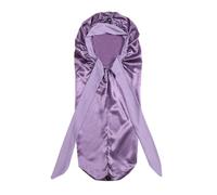 Lahdrhab Women Bonnet Sleeping Hat Long Tail Braid Hair Night Sleep Cap Shower Caps for Sauna Bathing Bonnet Smoke