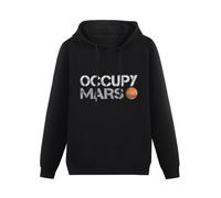 Lahe Occupy Mars Spacex Mens Hoody Elon Musk Space X Exploration Graphic Hoodie Size XL Black