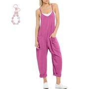 Lahloya Maternity Jumpsuit, Lahloya Oversized Jumpsuit - Maternity & Postpartum Causal Jumpsuits with Pockets (A-Deep Purple,XL)