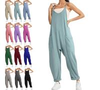 Lahloya Maternity Jumpsuit, Oversized, Light Green, M, Cotton, Loose/Relaxed, Women's, Pregnant Women, New Mothers, Jumpsuit