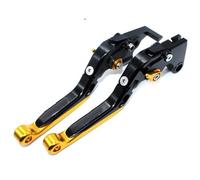 LAHMNR Motorcycle Brake Clutch Levers for for Fz8 for Fz 8 2011-2015 Motorcycle Accessories Adjustable Folding Extendable Brake Clutch Levers(Half Gold)