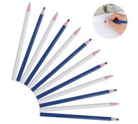 lahnao 12 Pieces Tailors Chalk Pencil, Sewing Mark Chalk Pencil, Soluble Fabric Chalk, 17cm Chinagraph Pencil for Tailoring, Sewing, Fabric, Craft (2 Colours)