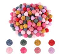 lahnao 160 Pcs Colourful Pom Poms, 15mm Pompoms for Crafting, Mini Pompoms for Crafting, Small Pom Poms for DIY Creative Crafts and Easter Decoration (1.5cm)
