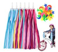 lahnao Bike Streamers Set, 3 Pairs of Micro Scooter Tassels + 36 Spoke Coloured Beads, Scooter Accessories Girls/Boys, Kids Bike Accessories for Scooter Handlebars and Bicycle Handlebars