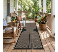 Lahome Enfys Modern Rainbow Hallway Runner Rug, 2x6 Washable Easy Jute Rugs for Entryway Kitchen Farmhouse Indoor Outdoor Carpet, Non Slip Runner for Porch Bedroom Laundry Front Door
