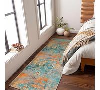 Lahome Modern Abstract Runner Rug - 2x7 Washable Hallway Rug Colorful Kitchen Carpet with Rubber Backing, Contemporary Soft Non Slip Indoor Floor Accent Mat for Bedroom Laundry Room Bathroom RV