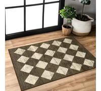 Lahome Small 2x3 Kitchen Rugs Non Slip, Machine Washable Entryway Rugs, Moroccan Trellis Indoor Soft Non-Slip Non-Shedding Throw Bathroom Carpet for Doorway Bedside Laundry Room, Brown