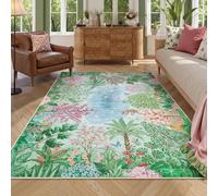 Lahome Spring Jungle Kids Room Rug, Washable 5x7 Area Rugs for Bedroom