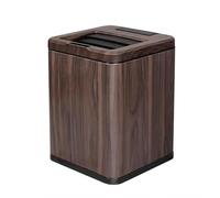 LAHTIQWE Trash can Intelligent Sensor Trash Can Chinese Retro Imitation Wood Grain Indoor Rubbish Bin Living Room Bathroom Trash Can