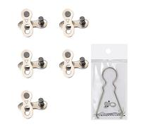Lahviuu Bicycle Missing Link, 5 Pairs Mountain & Road Bike Chain Reusable Silver Steel Single Speed Chain Split Quick Release Links, 6/7/8 Speed, With Removal Tool