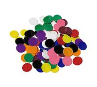 Lahviuu Coloured Counters, 200 Pcs Plastic Bingo Chips Poker Tokens Small Coin Counter for Math and Games, 10 Colors Learning Counting Chip, 20 Pcs per Each Color, 2.5cm Diameter
