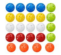 Lahviuu Golf Balls,24 pcs 42mm Practice Golf Balls Training Golf Balls With Hole Airflow Golf Colorful Perforated Plastic Balls for Swing Practice, Driving Range, Home Use Pets