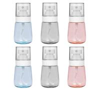 Lahviuu Spray Bottle,6 pcs 30ml Fine Mist Empty Travel Bottle Set Portable Reflillable Liquid Containers,Atomiser for Cosmetic,Make Up,Hair,Perfume(Pink, Clear, Blue)