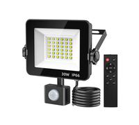 LAI HO 30W Led Floodlights with Motion Sensor,3000LM IP65 Waterproof Outdoor Wall Light, 6000K Super Bright Energy-Saving Outdoor Lights for Backyard, Garden, Doorway, Garage