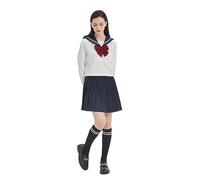 LAI HO Japanese School Uniform Suit Sailor Moon Cosplay Long Sleeve Womens Costume,6