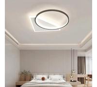 LAI HO Modern LED Ceiling Light,Ultra-Thin Geometry Round Ceiling Lamp Surface Mount Metal Light Fixture,Dimmable with Remote Control,for Bedroom Study Living Room Indoor