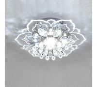 LAI HO Modern LED Crystal Ceiling Light, 9W Colorful LED Ceiling Lamp Chandelier Lighting, Flush Mount Fixture for Hallway Living Room Lamp Bedroom Kitchen,white light