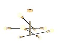 LAI HO Modern Sputnik Chandelier, Medieval Industrial Gold Pendant Lighting, Vintage Ceiling Light Fixture for Living Room Bedroom Dining Room,Gold,8 heads