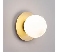 LAI HO Modern Wall Sconces Indoor, Glass Ball Wall Lights,E27 Vintage Metal Bedside Wall Lamp,Wall Mount Light Fixture for Living Room Bedroom Hallway