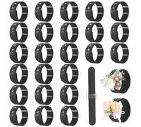 LAIAMER 24 Pcs Corsage Wristlet Bands, Floral Wrist Corsage Wedding Bracelets, DIY Wrist Corsages Accessories for Wedding Prom Ceremony Anniversary Bridal Shower Beach Party (Gold), 8.5IN, no gemstone