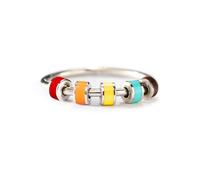 LAIBUY 2 PCS Spinning Fidget Rings for Women, Anti Anxiety Spinner for Girls, Silver Enamel Fidget Ring for Her, Anxiety, Valentines Day Gift Love for Women