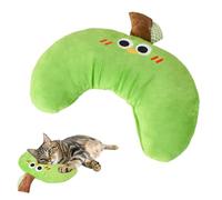 LAIBUY Soft Pet Pillow for Cats & Dogs, 30 x 23 cm Cute Pet Pillow, Plush Pet Pillow with Cotton Fill, Washable Neck Support Pet Pillow, Ergonomic Soft Plush Pet Pillow for Peaceful Sleep(Green)