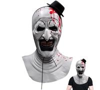LAIBUY Terrifier Art the Clown、Scary Killer Clown Joker Mask, Terrifiers Halloween Cosplay Accessories Scary Killer Role Play