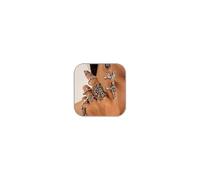 LAIBUY Vintage Knuckle Gothic Halloween Rings for Women Punk Stackable Dark Skeleton Ring Set Spider Snake Skull Bat Broken Claw Silver Rings Halloween Jewelry Accessories