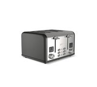 LAICA Iseo 4 Slice Digital Toaster, High Lift & Extra Wide Slots, 6 Browning Settings, Bagel Feature, Black