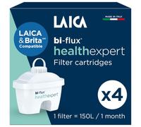 LAICA bi-Flux healthexpert Water Filter Cartridges - 4 Pack, PFAS Magnesium