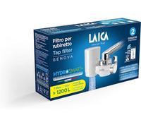 LAICA Genova Tap Water Filter with HYDROSMART+ Metal Stop Filter System-1200L Filtered Water Capacity, 5 Tap Adapters Included - Removes Microplastics, Chlorine & Heavy Metals from Tap Water