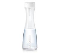 Glass Water Filter Bottle, GLASSmart 1.1Litre & 1 x FAST DISK Water Filter LAICA White One Size