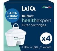 LAICA Healthexpert Water Filter Cartridges 4pk - Fits Brita Jugs* in White LAICA White