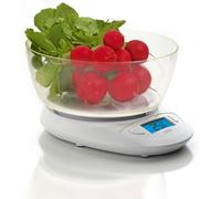LAICA KS1019 Electronic Digital Kitchen Scales with Bowl, Backlit LCD ~5kg White