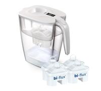 LAICA Milano Water Filter Jug White - 3.7 L Capacity - 4 bi-flux® filter included, Preserves minerals and reduces unwanted substances - XXL Capacity - Digital timer - Made in Italy