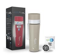 LAICA MyLaica Personal Sports Bottle, 0.5 L, Stainless Steel, Filter, Grey