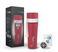 Laica MyLaica Personal Sports Bottle, 0.5 L, Stainless Steel, Filter, Red