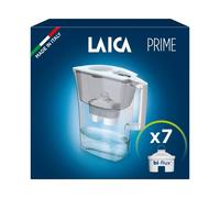 LAICA Prime Line Water Filter Jug & 7 Bi-flux Cartridges Ivory 3L in White LAICA White
