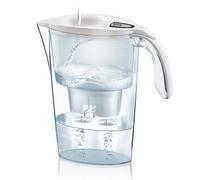 LAICA Stream Line Filter Jug, 2.3L + 1 x 30 Day bi-Flux Water Filter Cartridge, Maintains Useful Mineral Salts, Reduces Chlorine, Limescale and Other Impurities - White