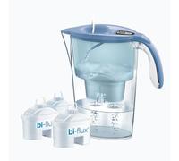 LAICA Stream Line Water Filter Jug - Blue - 2.3L Capacity - 3 bi-flux filters included, Preserves minerals and reduces unwanted substances - Digital timer - Made in Italy